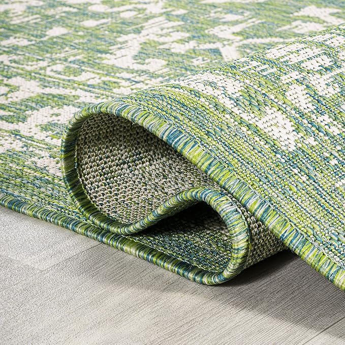 JONATHAN Y Boho Medallion Indoor Outdoor Area Rug 9X12 Cream/Green, Malta Textured Weave for Backyard, Patio, Porch, Easy-Cleaning, High Traffic, Pet-Friendly, Non-Shedding (SMB104F-9)