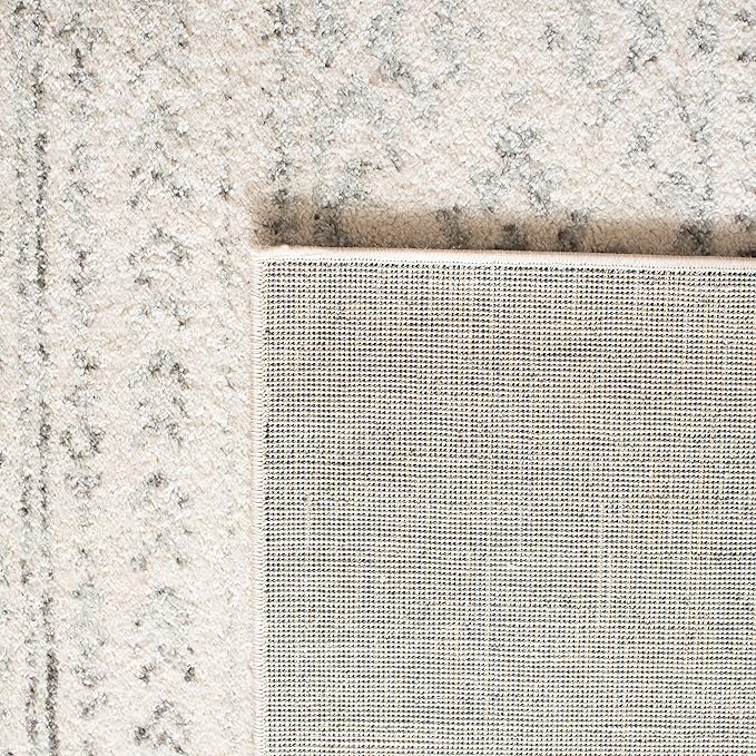 SAFAVIEH Tulum Collection Runner Rug - 2' x 12', Ivory & Grey, Moroccan Boho Tribal Design, Non-Shedding & Easy to Clean, Ideal for Living Room, Hallway, Foyer, Bedroom (TUL272A)
