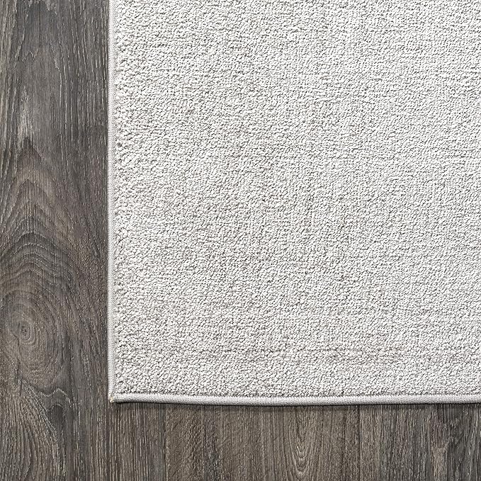JONATHAN Y Haze Solid Low-Pile Ivory Indoor Area Rug 4x6, Coastal,Bohemian,Minimalist,Classic, Easy-Cleaning for Living Room,Bedroom,Kitchen,Pet Friendly,Non-Shedding (SEU100D-4)
