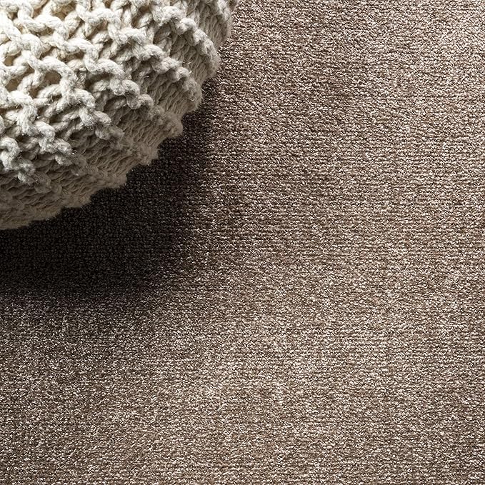 JONATHAN Y Haze Solid Low-Pile Brown 6x9 Oval Indoor Area Rug, Coastal,Bohemian,Minimalist,Classic, Easy-Cleaning for Living Room,Bedroom,Kitchen,Pet Friendly,Non-Shedding (SEU100J-6OV)