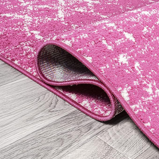 JONATHAN Y Boho Vintage Diamond Fuchsia/Ivory Indoor Area Rug 4X6 ft, Moroccan Hype for Living Room, Bedroom, Kitchen, Office, Easy-Cleaning, High Traffic, Pet-Friendly, Non-Shedding (MOH101G-4)
