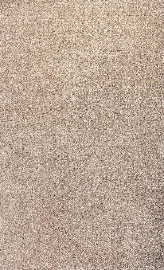 JONATHAN Y Haze Solid Low-Pile Beige Indoor Area Rug 5x8, Coastal,Bohemian,Minimalist,Classic, Easy-Cleaning for Living Room,Bedroom,Kitchen,Pet Friendly,Non-Shedding (SEU100G-5)