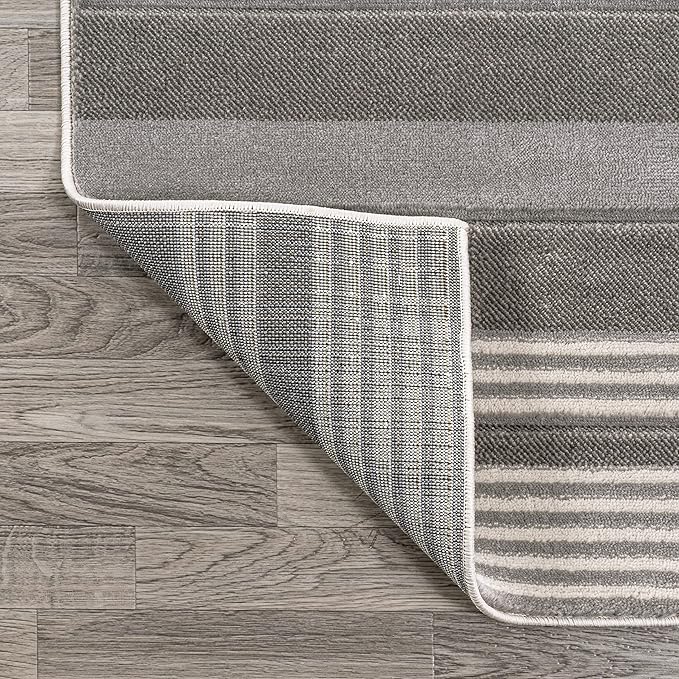 JONATHAN Y Striped Circles Gray/Yellow/Cream Indoor Area Rug 4X6 ft, Nicky Geometric for Living Room, Bedroom, Kitchen, Office, Easy-Cleaning, High Traffic, Pet-Friendly, Non-Shedding UNQ100A-4