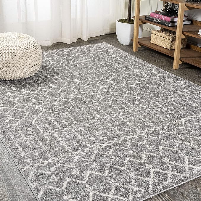 JONATHAN Y Boho Vintage Diamond Gray/Ivory Runner Rug 2X10 ft, Moroccan Hype for Living Room, Bedroom, Kitchen, Office, Easy-Cleaning, High Traffic, Pet-Friendly, Non-Shedding (MOH101C-210)