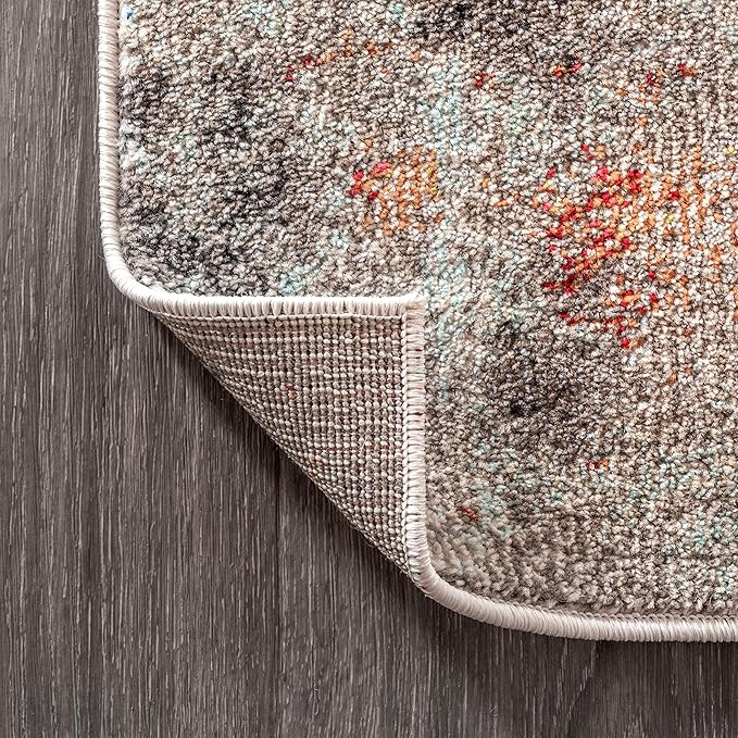 JONATHAN Y Modern Abstract Vintage Cream/Orange Indoor Area Rug, 5x8, Contemporary POP, Transitional, Easy-Cleaning for Living Room, Bedroom, Kitchen, Pet Friendly, Non-Shedding (CTP104B-5)