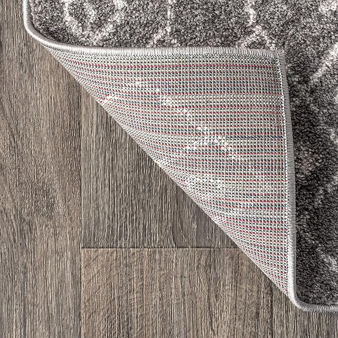 JONATHAN Y Ziri Moroccan Geometric Gray/Cream Indoor Area Rug, 5x8, Bohemian, Scandinavian, Easy-Cleaning for Living Room, Bedroom, Kitchen, Pet Friendly, Non-Shedding (MOH210B-5)