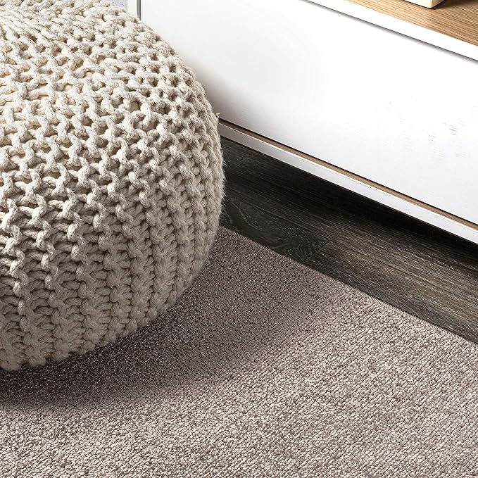 JONATHAN Y Haze Solid Low-Pile Brown 7' Square Indoor Area Rug, Coastal,Bohemian,Minimalist,Classic, Easy-Cleaning for Living Room,Bedroom,Kitchen,Pet Friendly,Non-Shedding (SEU100J-7SQ)