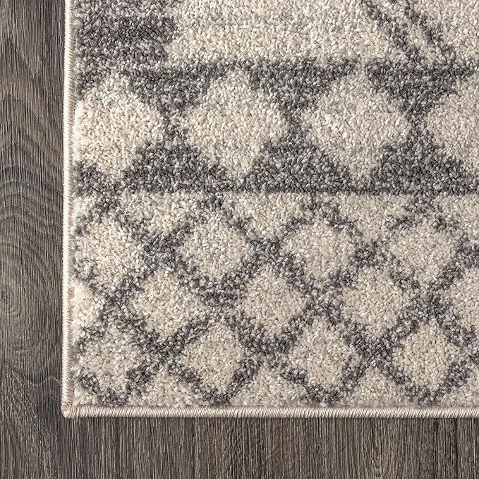 JONATHAN Y Amir Moroccan Beni Souk Cream/Gray Indoor Area Rug, 3x5, Bohemian, Scandinavian, Easy-Cleaning for Living Room, Bedroom, Kitchen, Pet Friendly, Non-Shedding (MOH200B-3)
