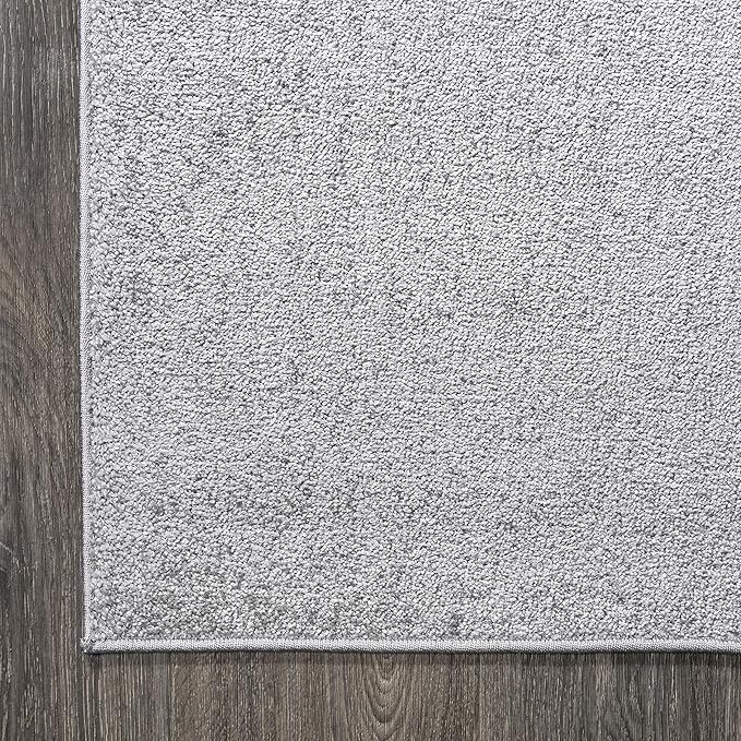 JONATHAN Y Haze Solid Low-Pile Light Gray Indoor Area Rug 4x6, Coastal,Bohemian,Minimalist,Classic, Easy-Cleaning for Living Room,Bedroom,Kitchen,Pet Friendly,Non-Shedding (SEU100K-4)