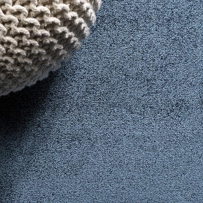 JONATHAN Y Haze Solid Low-Pile Navy Indoor Area Rug 8x10, Coastal,Bohemian,Minimalist,Classic, Easy-Cleaning for Living Room,Bedroom,Kitchen,Pet Friendly,Non-Shedding (SEU100C-8)