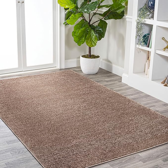 JONATHAN Y Haze Solid Low-Pile Brown Indoor Area Rug 3x5, Coastal,Bohemian,Minimalist,Classic, Easy-Cleaning for Living Room,Bedroom,Kitchen,Pet Friendly,Non-Shedding (SEU100J-3)