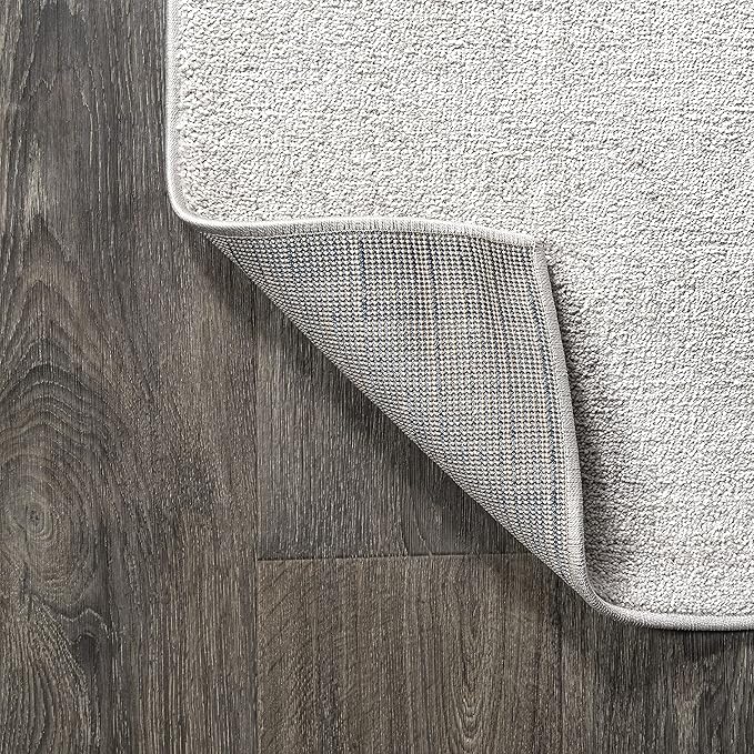 JONATHAN Y Haze Solid Low-Pile Ivory Indoor Area Rug 4x6, Coastal,Bohemian,Minimalist,Classic, Easy-Cleaning for Living Room,Bedroom,Kitchen,Pet Friendly,Non-Shedding (SEU100D-4)