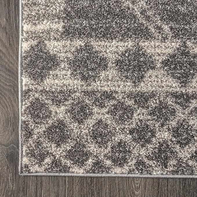 JONATHAN Y Amir Moroccan Beni Souk Gray/Cream Indoor Area Rug, 3x5, Bohemian, Scandinavian, Easy-Cleaning for Living Room, Bedroom, Kitchen, Pet Friendly, Non-Shedding (MOH200C-3)