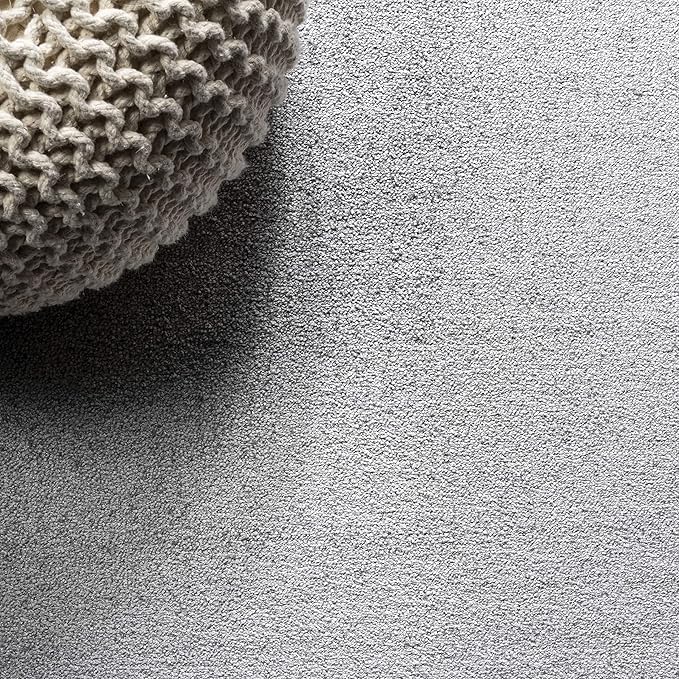 JONATHAN Y Haze Solid Low-Pile Light Gray 3x5 Oval Indoor Area Rug, Coastal,Bohemian,Minimalist,Classic, Easy-Cleaning for Living Room,Bedroom,Kitchen,Pet Friendly,Non-Shedding (SEU100K-3OV)