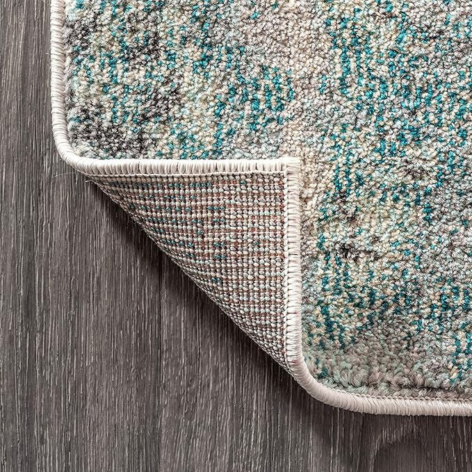 JONATHAN Y Modern Abstract Vintage Cream/Blue Indoor Area Rug, 2x3, Contemporary POP, Transitional, Easy-Cleaning for Living Room, Bedroom, Kitchen, Pet Friendly, Non-Shedding (CTP104A-23)