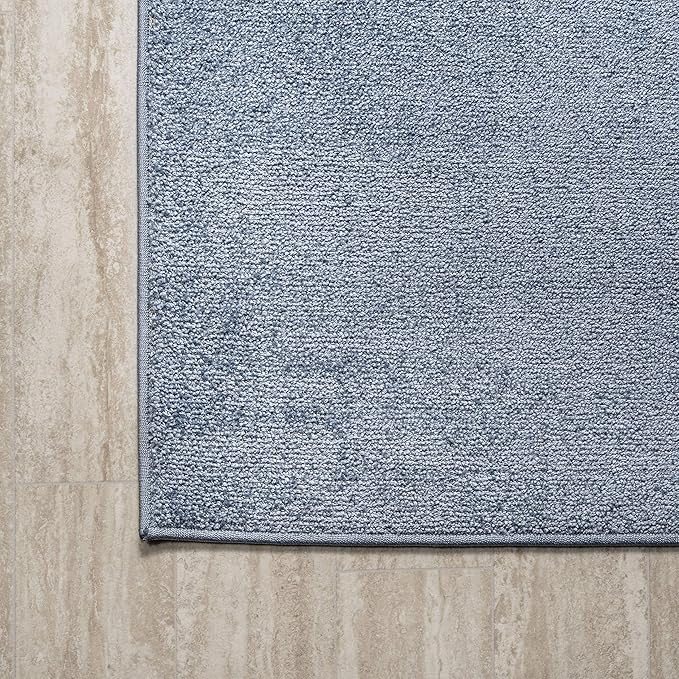 JONATHAN Y Haze Solid Low-Pile Classic Blue Indoor Area Rug 4x6, Coastal,Bohemian,Minimalist,Classic, Easy-Cleaning for Living Room,Bedroom,Kitchen,Pet Friendly,Non-Shedding (SEU100F-4)