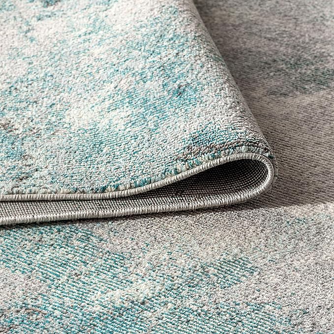 JONATHAN Y Modern Abstract Vintage Cream/Blue Indoor Area Rug, 2x3, Contemporary POP, Transitional, Easy-Cleaning for Living Room, Bedroom, Kitchen, Pet Friendly, Non-Shedding (CTP104A-23)