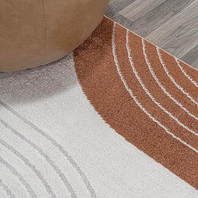 JONATHAN Y Machine Washable Multi Runner Rug 2X8 ft, Arches Contemporary Minimalist for Living Room, Bedroom, Kitchen, Office, Easy-Cleaning, High Traffic, Pet-Friendly, Non-Shedding (WSH312A-28)