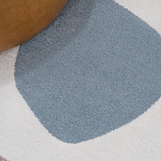 JONATHAN Y Machine Washable Cream/Multi Indoor Area Rug 4X6 ft, Riley Abstract Coastal Contemporary for Living Room, Bedroom, Kitchen, Office, Easy-Cleaning, Pet-Friendly, Non-Shedding WSH308A-4