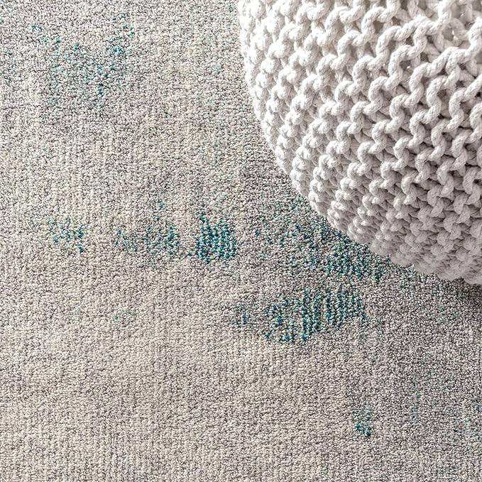 JONATHAN Y Modern Abstract Vintage Cream/Blue Indoor Area Rug, 2x3, Contemporary POP, Transitional, Easy-Cleaning for Living Room, Bedroom, Kitchen, Pet Friendly, Non-Shedding (CTP104A-23)