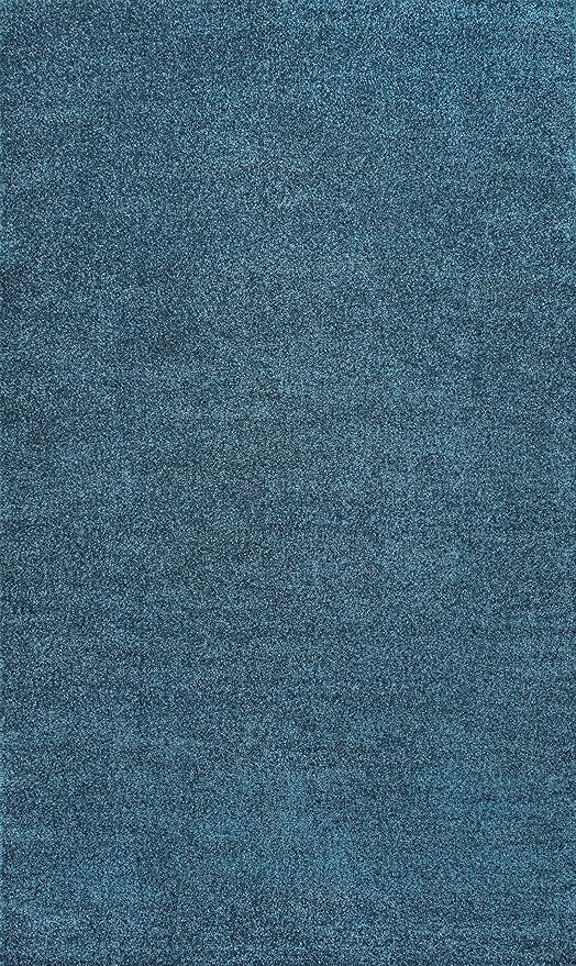 JONATHAN Y Haze Solid Low-Pile Turquoise Indoor Area Rug 5x8, Coastal,Bohemian,Minimalist,Classic, Easy-Cleaning for Living Room,Bedroom,Kitchen,Pet Friendly,Non-Shedding (SEU100H-5)