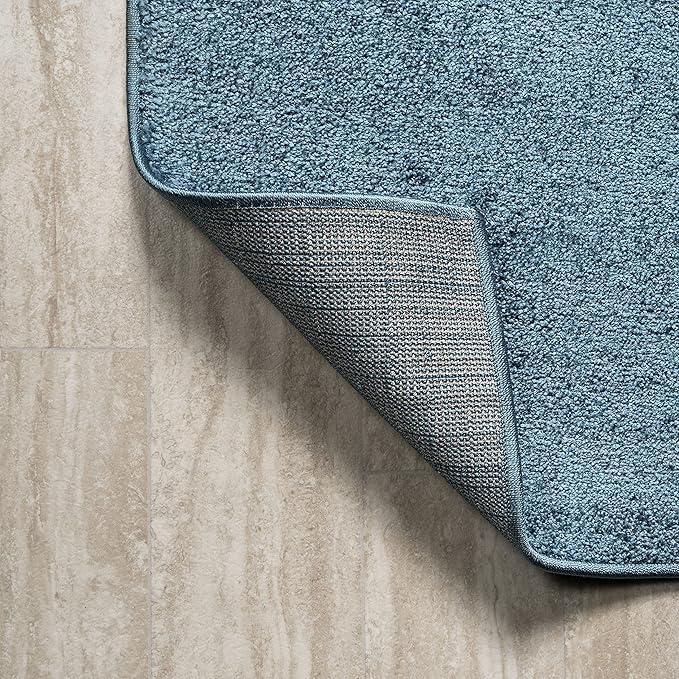 JONATHAN Y Haze Solid Low-Pile Turquoise Runner Rug 2x10, Coastal,Bohemian,Minimalist,Classic, Easy-Cleaning for Living Room,Bedroom,Kitchen,Pet Friendly,Non-Shedding (SEU100H-210)