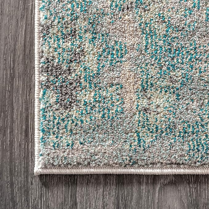 JONATHAN Y Modern Abstract Vintage Cream/Blue Indoor Area Rug, 2x3, Contemporary POP, Transitional, Easy-Cleaning for Living Room, Bedroom, Kitchen, Pet Friendly, Non-Shedding (CTP104A-23)